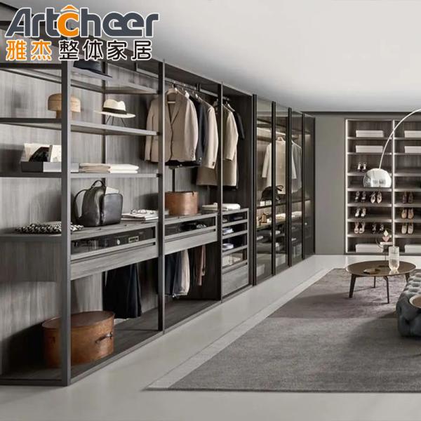 Open Door Floor To Ceiling Modern Walk In Wardrobe Experience The Height Of