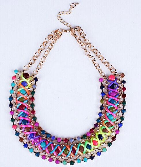 Buy cheap Punk retro style hand-woven necklace clavicle chain necklace exaggerated from wholesalers