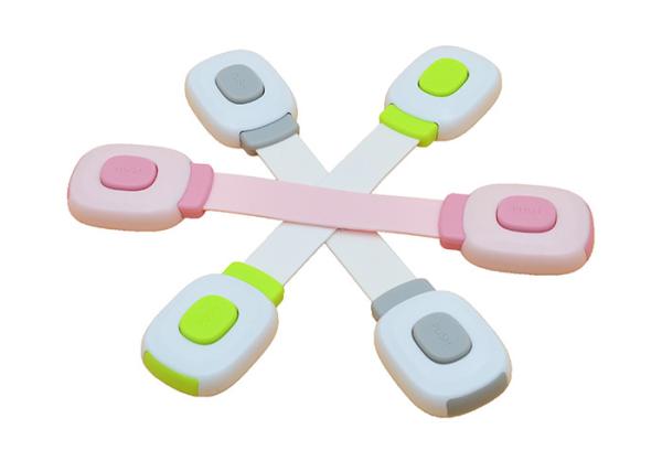 Buy cheap 3 Colors Child Safety Lever Door Locks Double Push Buttons For Baby Proofing from wholesalers