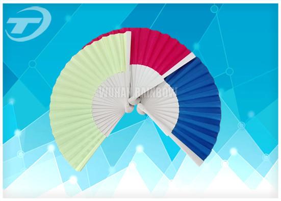 Buy cheap Hand Held Folding Hand Fans With Natural Wooden Ribs And Fabric or paper Cover , size 23cm from wholesalers