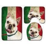 Creative Cute Cat Toilet Mat Set Personalized Dog Toilet Tank Cover Set