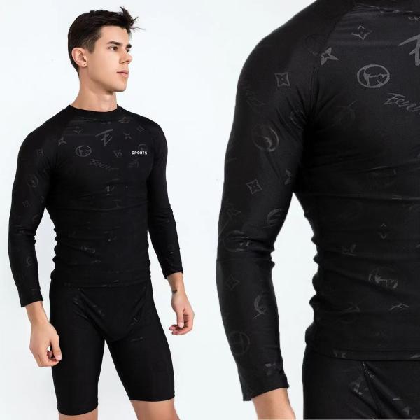 Shark Like Skin Two Piece Mens Swimsuit Boys' Surf Suit Mens Two Piece Bathing