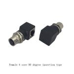 Ethernet RJ45 Plug To M12 4 Core Male or Female Connector Adapter