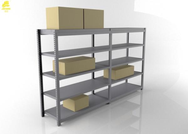 Buy cheap Five Levels Light Duty Storage Rack , 450mm Wide 2400mm High Gray White Steel Storage Rack from wholesalers