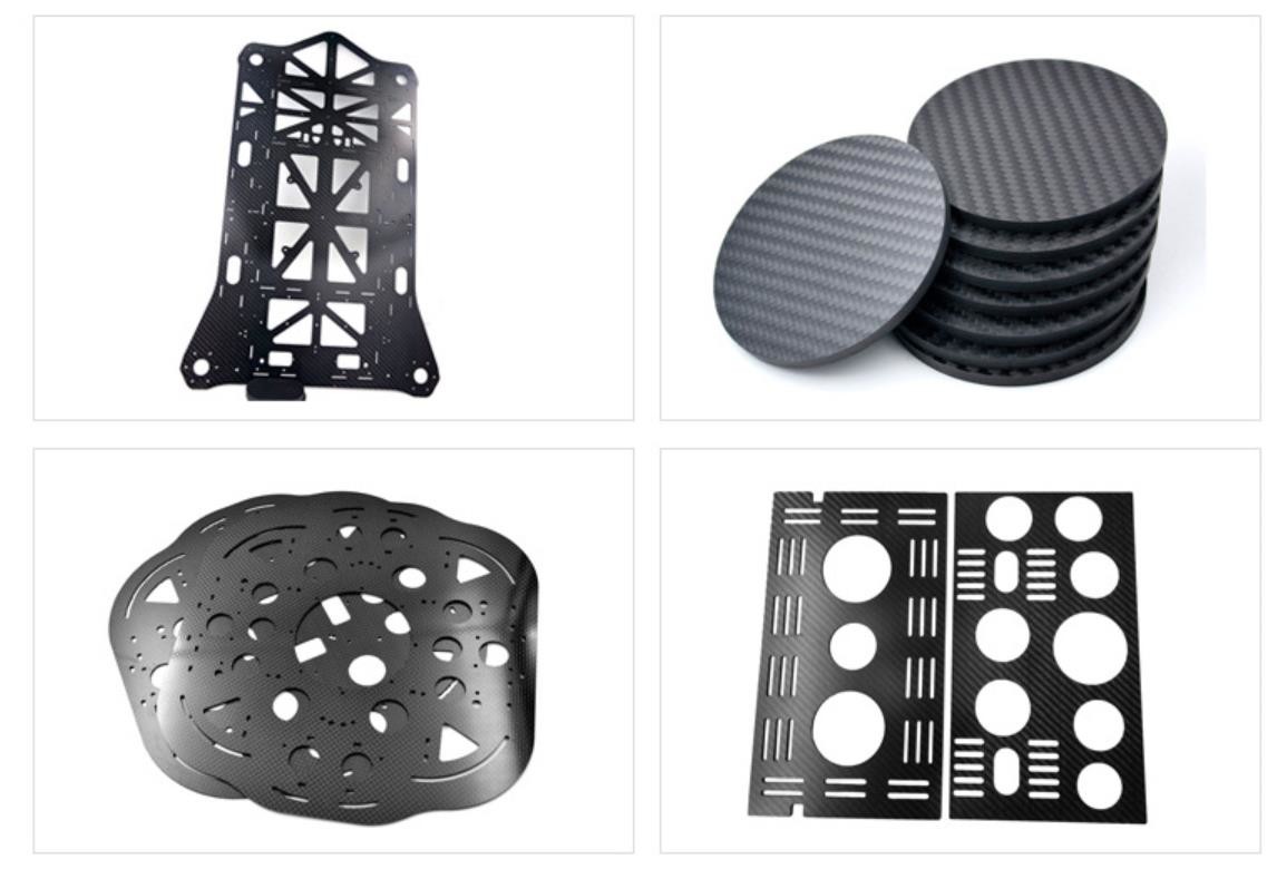 High Density Carbon Fiber Products Solid Carbon Fiber Sheets 0.2mm - 6mm