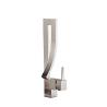 Buy cheap Square Long Spout Single Handle Hot Cold Water Faucet Brass Black Kitchen Mixer from wholesalers