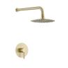 Buy cheap Round 8 Inches Wall Mounted Shower Set , 2CM Gold Faucet Trim Kit from wholesalers