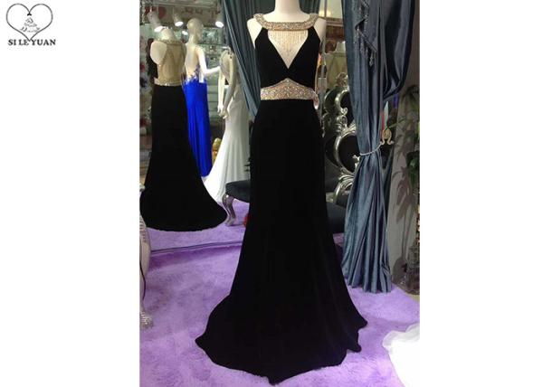Buy cheap Luxury Mermaid Style Prom Dress , Small Tail Sleeveless Ball Gown Top Hollow from wholesalers