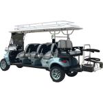 8 Seater Electric Golf Cart White Light Blue Contrast Stitching Custom Model
