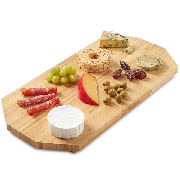 Buy cheap Water Resistant Bamboo Cutting Board With Feet , Bamboo Cheese Serving Tray from wholesalers