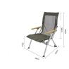 Buy cheap Portable Compact Folding High Back Fur Seal Recliner Chair 1680D Aluminum Bamboo Armrest from wholesalers