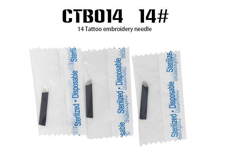 Curved Blade Permanent Makeup Microblading Needles For Manual Tattoo Pen