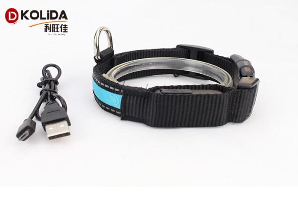 Buy cheap Reflective Light Up Adjustable 3 Size USB Rechargeable LED Dog Collar from wholesalers