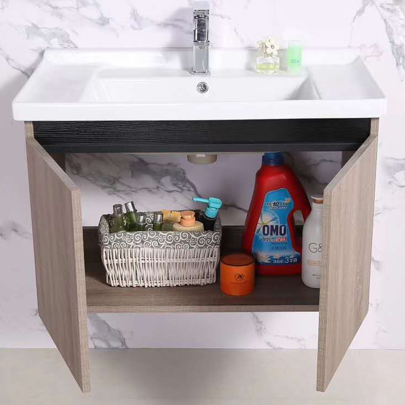 Mirrored Solid Wood Bathroom Cabinets Wall Hung Vanity Units