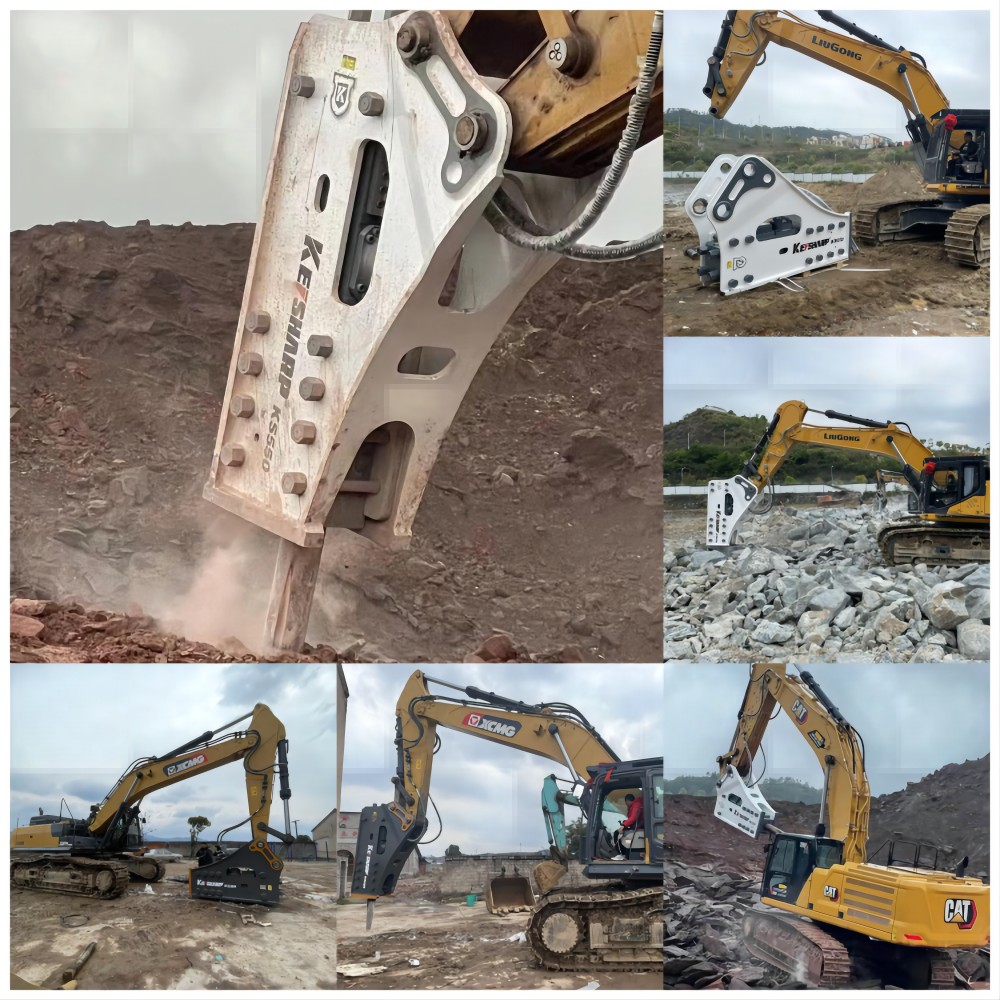 KS450 Hydraulic Rock Hammer Excavator Attachment For Excavator CE Certificate