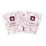Printed PE Coated Paper Cup Fan 8 Oz Hot Ripple For Coffee Flexo Printing
