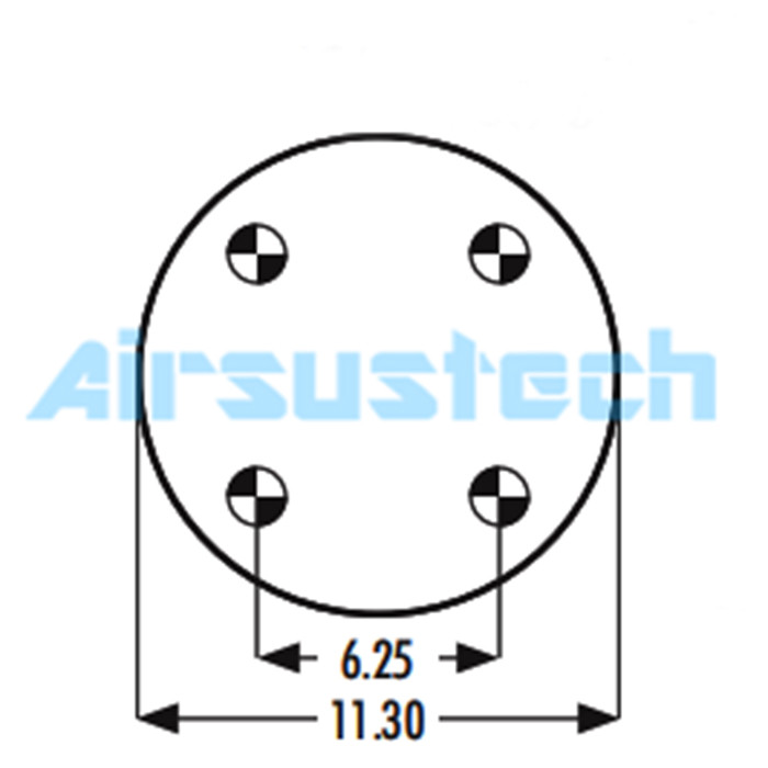 Goodyear Automotive Air Spring 3B14-450 Triple Convoluted Suspenison Parts For Trucks And Trailers