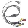Buy cheap BENEWARE Electrode Lead Cable Straight Holter 3ft ECG Machine Cable IEC Snap from wholesalers