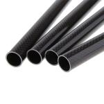 High Modulus Carbon Fibre Tube 3k Glossy Twill Surface 0.5mm - 20mm