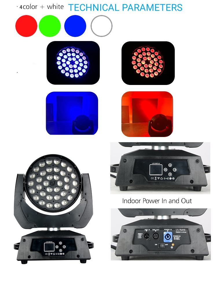 Golden 380w Moving Beam Light 80 RGBW Sound Activated Disco Lights 50000 Hour Lifespan