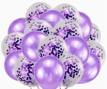 Buy cheap Purple Balloons + White Balloons + Confetti Balloons w/Ribbon | Rosegold Balloons for Parties from wholesalers