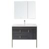 Buy cheap Multilayer Solid Wood Bathroom Cabinet , ARROW Basin Cabinet With Mirror from wholesalers