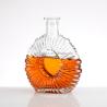 Buy cheap Super Flint Glass Most Popular Style Flat Mouth Embossed Brandy Glass Bottles from wholesalers