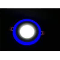 Buy cheap Cambered 6w+3w Coloured LED Downlights Blue Edge Lit Recessed Round Panel Light product