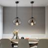 Buy cheap Nordic LED Pendant Lamp E27 Black Chandelier For Living Room Dining Room Kitchen Bedroom Modern Gray GlassLamp(WH-GP-32） from wholesalers