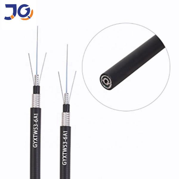 Double Steel Tape Direct Burial Fiber Cable GYXTW53 Underground 8 10 12 Core