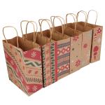 Custom Eco-Friendly Brown Kraft Paper Shopping Bags With Logo Printing Supplier