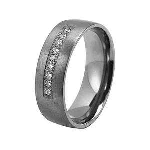 Buy cheap Custom Pure Tantalum Ring Jewelry Round Edges 7mm Stone Setting from wholesalers