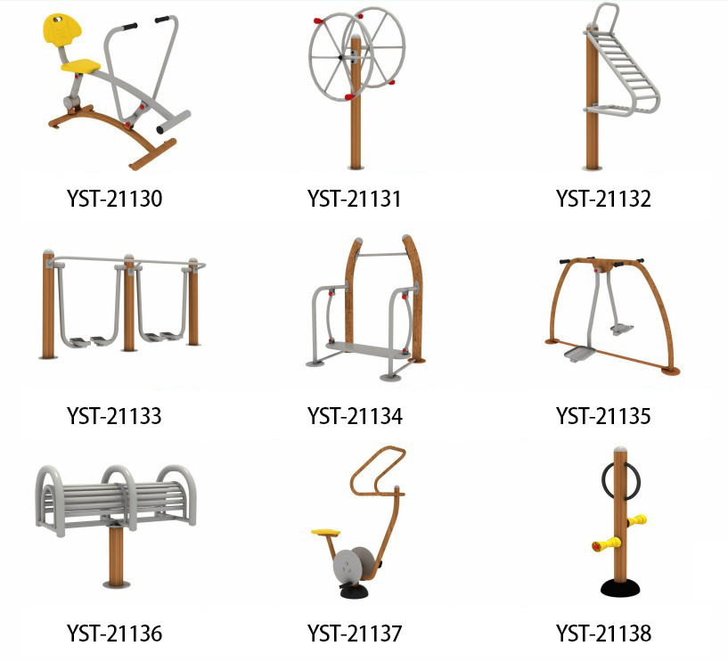 EN1176 Steel Pipe Outdoor Workout Equipment For Amusement Park
