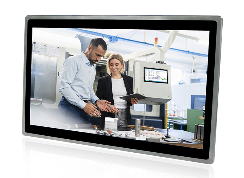 Fanless Industrial Touch Panel PC Dual Lan PC Vesa Mount 24" 1920 X 1080
