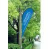 Buy cheap Street Polyester Promotional Banners And Flags 92 * 200 Cm Graphic Size from wholesalers