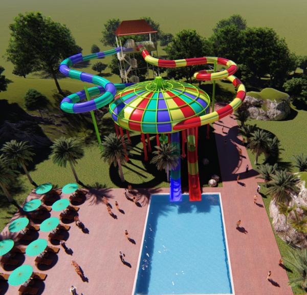 Buy cheap Lost In Space Bow Water Slide With List Big Tobogan For Aqua Park from wholesalers