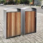 Modern H1055mm 38L Wooden Recycling Bin For Public