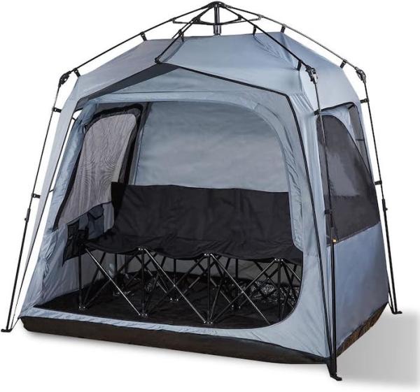 Buy cheap 157*130*188CM 4-Person Automatic Fiberglass Frame Grey Polyester Pop Up Sports Tent Waterproof Single Layer Easy Set Up from wholesalers