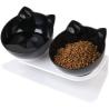 Buy cheap Sustainable Customized Ceramic Double Cat Bowl Multifunctional from wholesalers