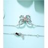 Buy cheap 0.45ct 18K Gold Diamond Necklace 3.8g White Gold Diamond Butterfly Necklace from wholesalers