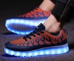 Cool Light Up Shoes , Lighted Tennis Shoes Facial Glowing Material Top