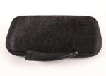 Metal Case Black Evening Clutch Bag , Horse Hair Designer Leather Evening Bags