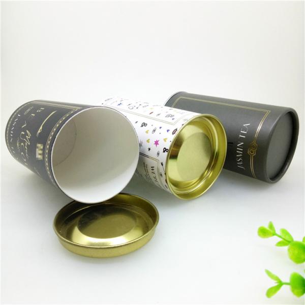 Buy cheap CMYK Printing Recycled Paper Composite Cans / Tea Tin Packaging Tube from wholesalers