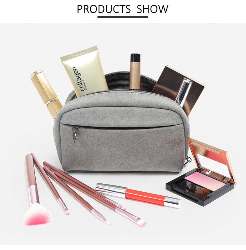 Fashion Eco Friendly Pure Color Blank PU Makeup Bag