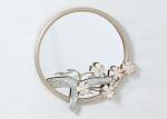 Wrought Frame Decorative Framed Metal Flower Mirror