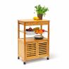Buy cheap Bamboo Wooden Shoe Rack Cabinet No Wall Mount Non - Flammable With Wheels from wholesalers