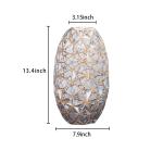 FDA Golden Decorated 20.6cm Crystal Decorative Glass Vases