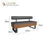 Buy cheap 100cm Length Restaurant Booth Sofa from wholesalers