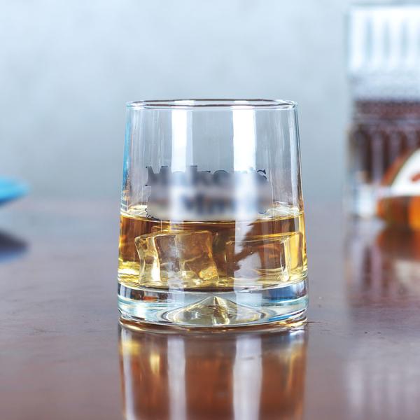 Buy cheap Classic Whiskey Promotional Drinking Glasses With Printing / Sandblasting Logo from wholesalers