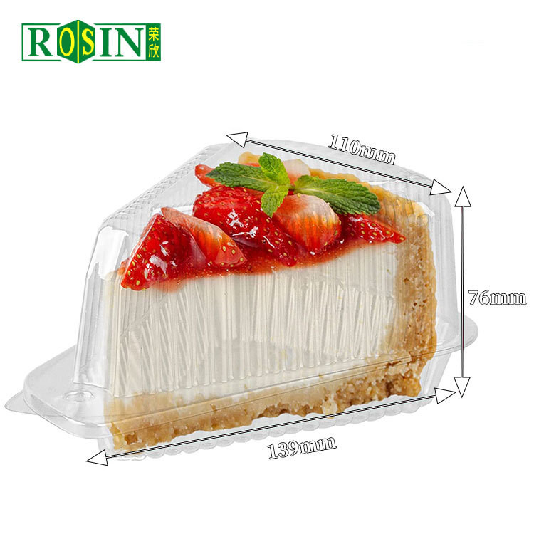 Triangular PET Plastic Bakery Packaging Cake Packaging Plastic Box Transparent